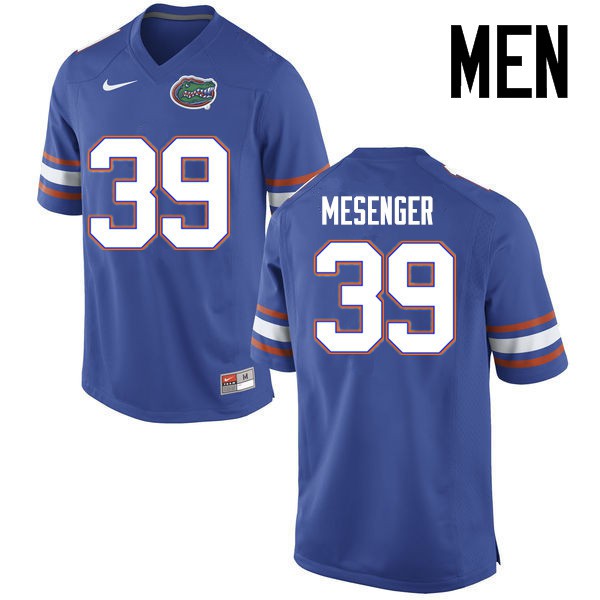 Florida Gators Men #39 Jacob Mesenger College Football Jerseys Blue